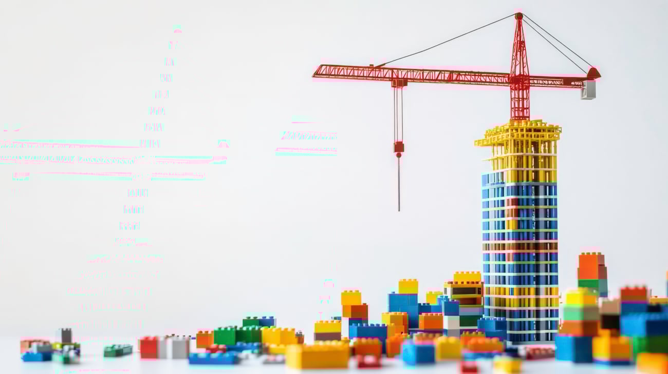 Byggeplass av byggeklosser