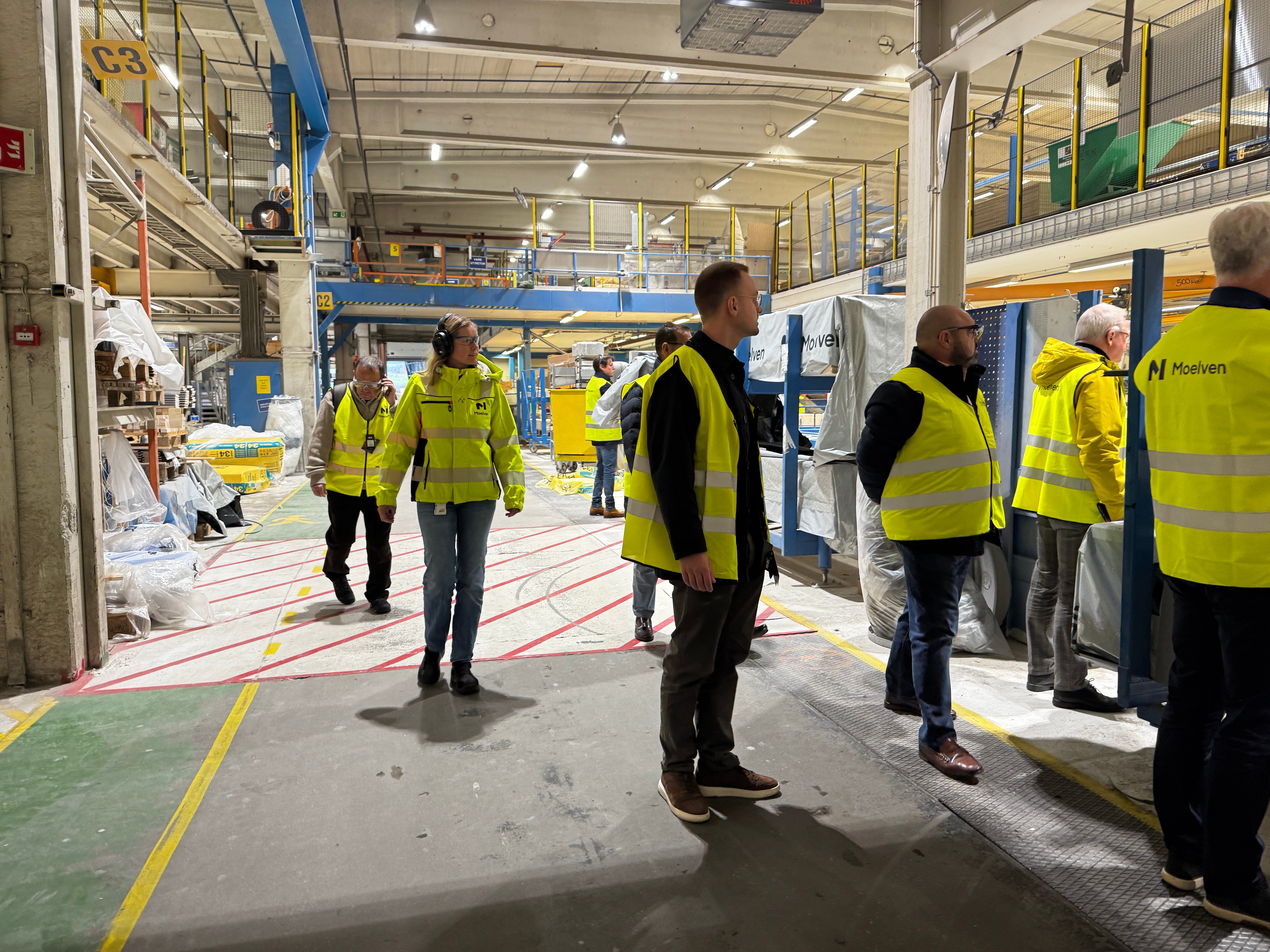 Fra besøket hos Moelven Byggmodul